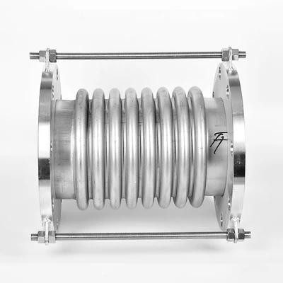 SUS304 DN100 Stainless steel compensator equipment Metal vacuum bellows Flange expansion joint pipe with 8pcs flange holes