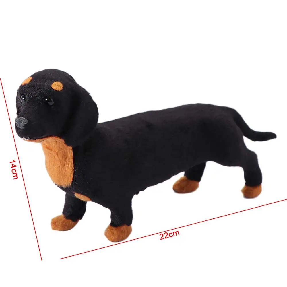 Emulational Home Decoration Lifelike Child Gift Handcrafted Realistic Dachshund Simulation  Dog Model Pet Animals