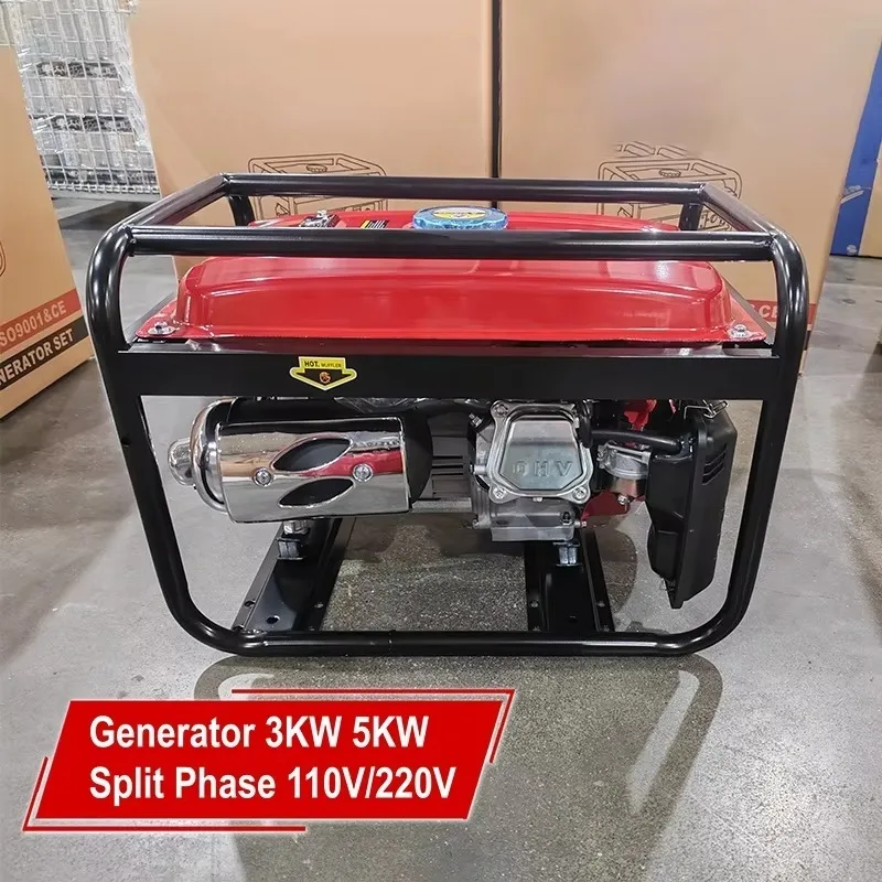 SUYEEGO Hand Start Split Phase 110V 220V 3kW Generator for Home Silent