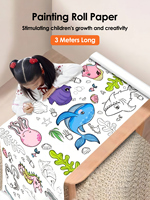Children Drawing Roll DIY Sticky Color Filling Paper Coloring Paper Roll For Kids DIY Painting Drawing Early Educational Toys