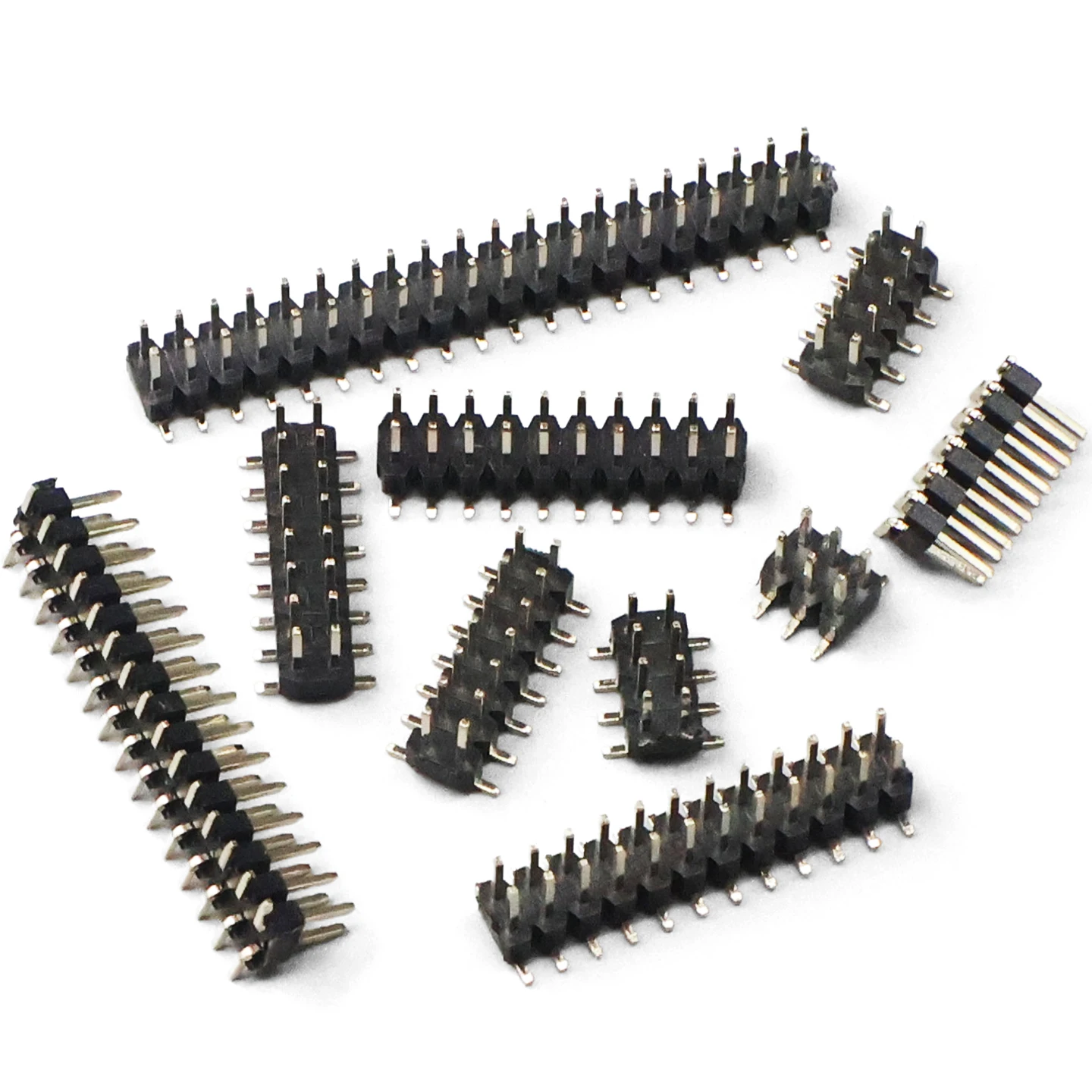2.0mm SMD Pin Header PCB Board Pin Header Connector with Pin Header 2/3/4/5/6/8/10/12/20/40 Pins for Arduino