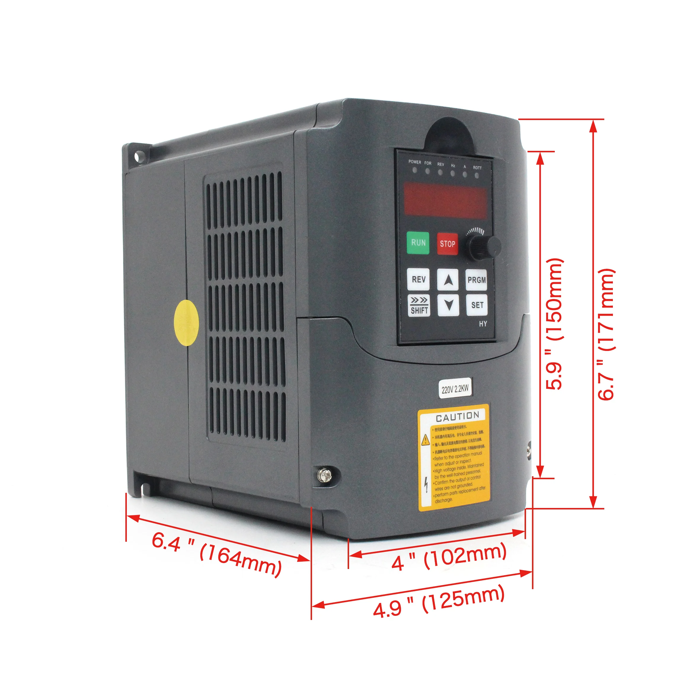 2.2KW HY HUANYANG 110V/ 220v /380v Inverter CNC Spindle motor speed control Variable Frequency Drive 0-400Hz 3P output HY02D223B