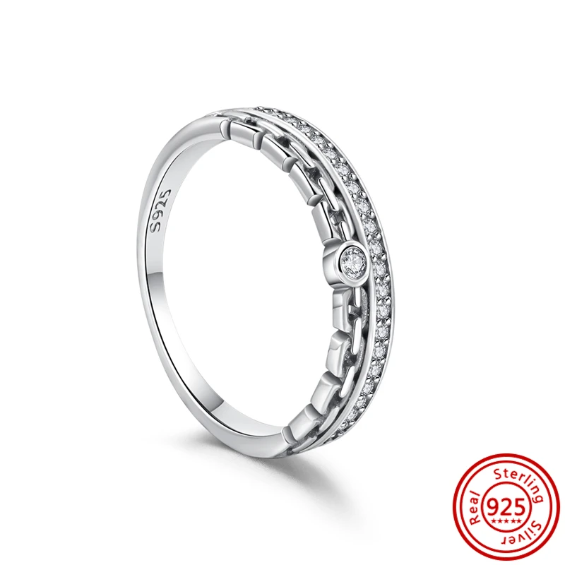 Pantaro-925 anel de prata esterlina com zircão brilhante, amor, mãe, bowknot, floco de neve, coração, luxo, jóias finas, aniversário, original, novo