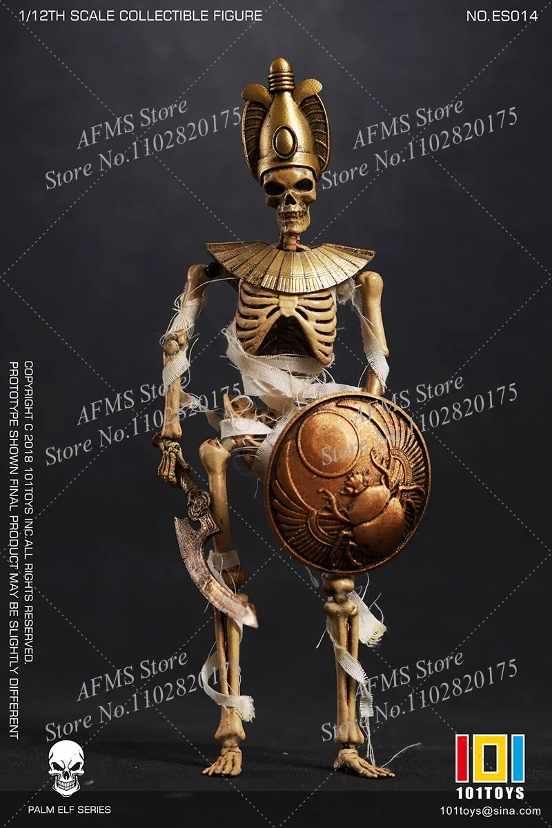 101TOYS ES013-015 1/12 Scale Collectible Figue Palm Elf Series Egyptian Mummy Skeleton 6Inch Action Figure Model Toys Dolls