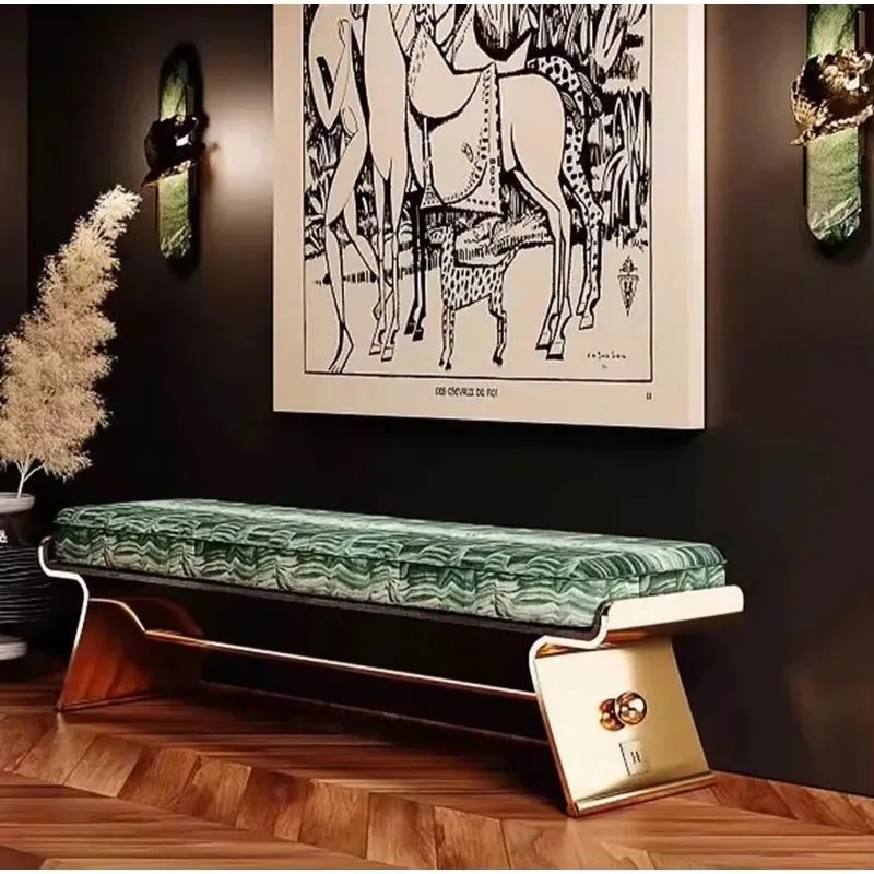Light Luxury Modern Creative Multi Functional Bedroom Bedside Stool Bench Home Door Shoe Changing Seat