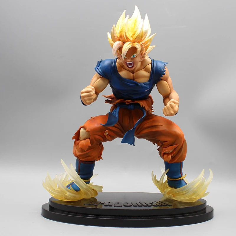 17cm Anime Goku Dragon Ball Figurine GK Super Saiyan Son Goku Action Figures A Burst of Gas PVC Collection Model Perimeter Toys