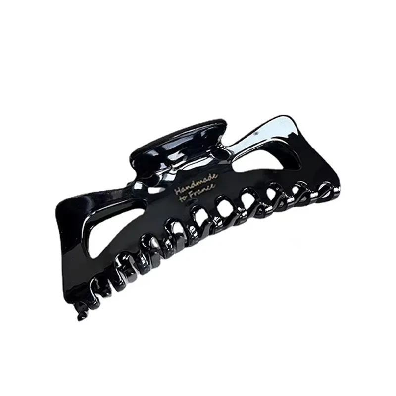 1/4 Stück große Haarspange mit Acetat-Schleife, Haarspange im französischen Stil für Damen, Dusch-Haarklammer, Haaraccessoire – Detail 6