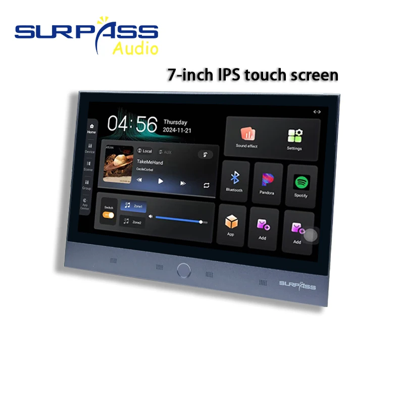 Karaoke 4 zone control 5G  WiFi  Android 11 system 8x30W Bluetooth and TF card with RS485 port smart home control wall amplifier