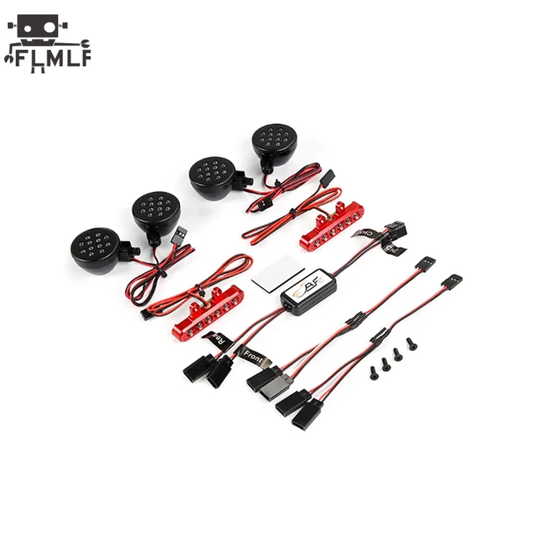 Faro anteriore Lampada + Luce posteriore Set di luci a LED 2 Fit 1/5 RC AUTO HPI ROFUN BAHA ROVAN KM BAJA 5T Giocattoli Parti