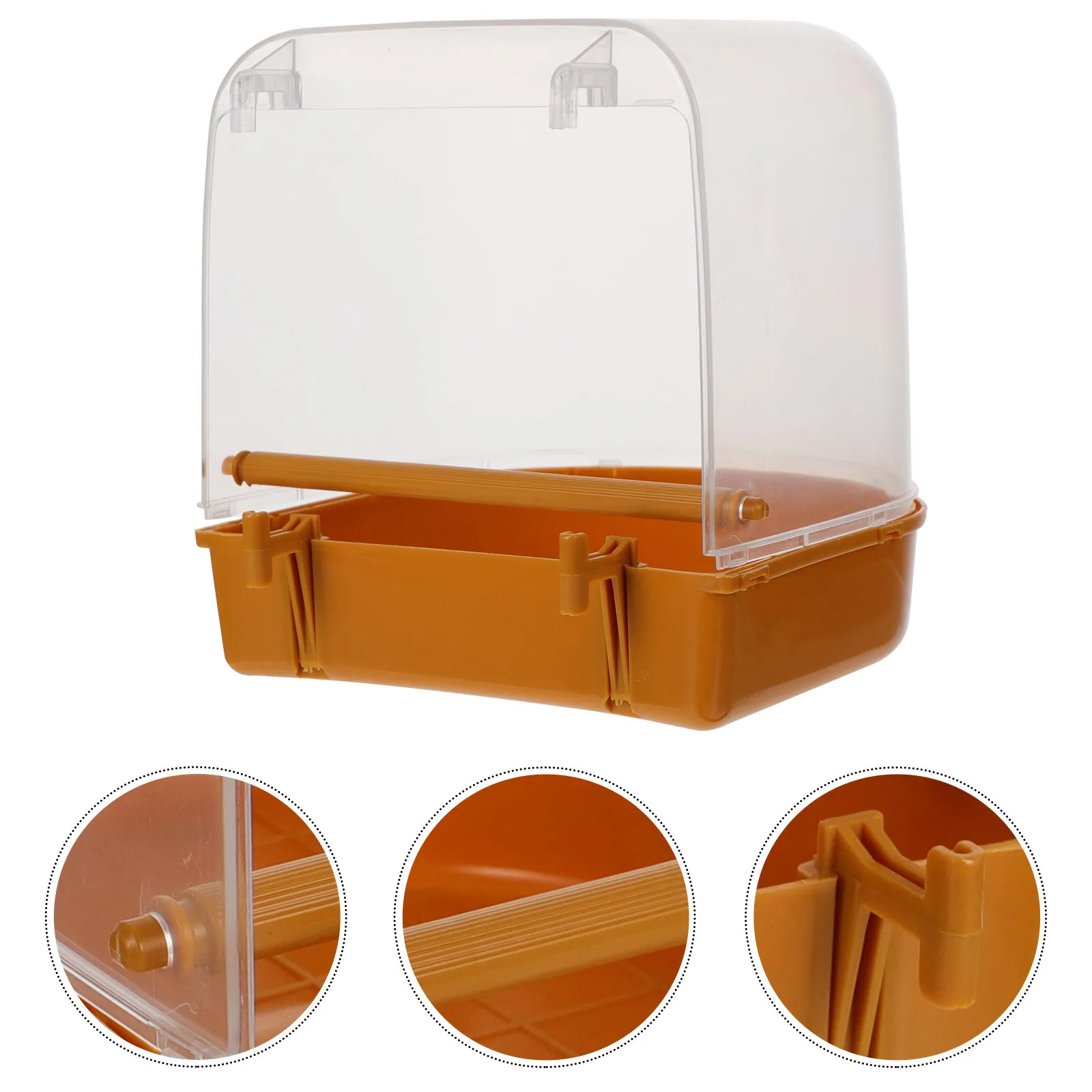 

Bird Bath Tub Premium Pet Parrot Cockatiel Budgie Shower Basin Strong Light Eco-Friendly Hanging Water Injector For Small Birds