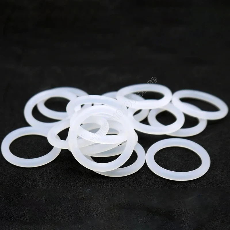 White Food Grade Silicone O Ring Gasket CS 3.5 4 5mm OD 12-150mm Waterproof Washer Round O Shape VMQ O Ring Silicone Rubber Ring