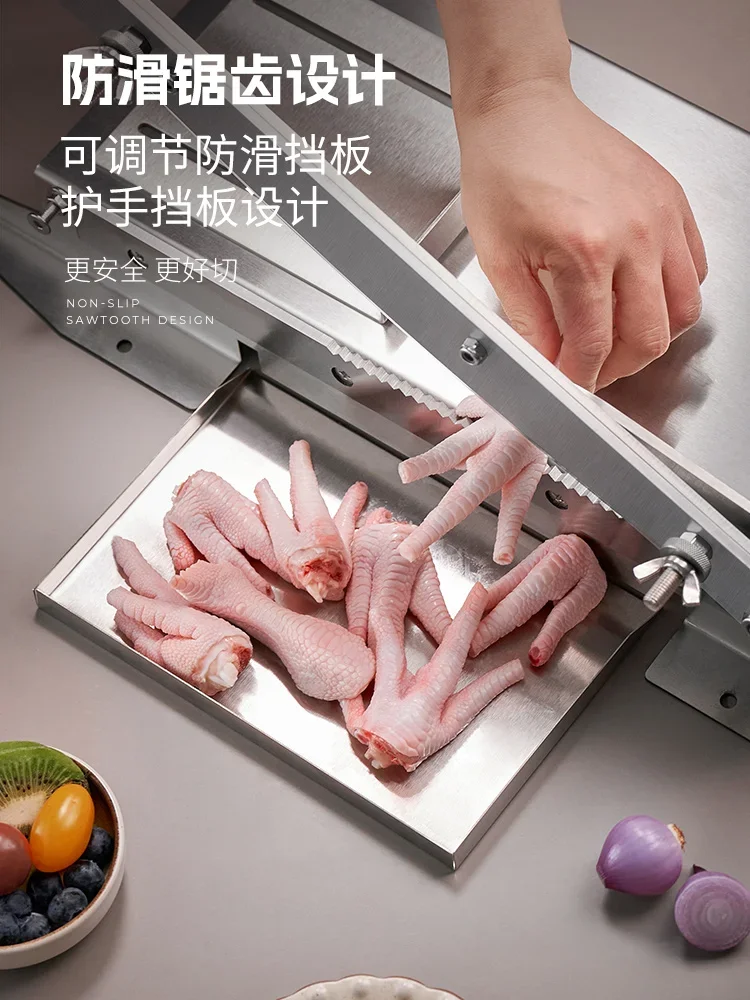 Large guillotine household bone cutter commercial medicinal material gate knife cut ribs artifact frozen meat slicer