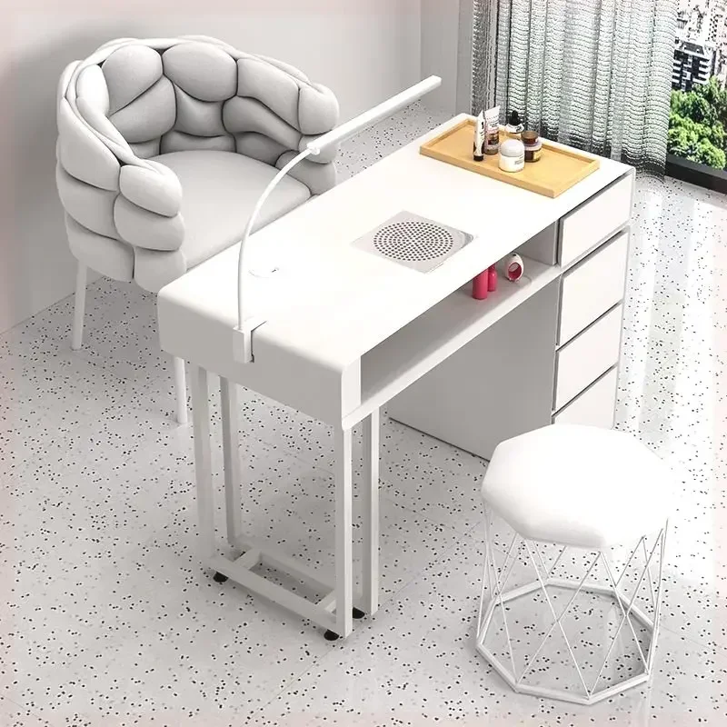 

Tidy Large Nail Desk Organizer White Reception Nail Desk Vacuum Mesa Para Manicura Lazy Scrivania Per Unghie Unique Furniture