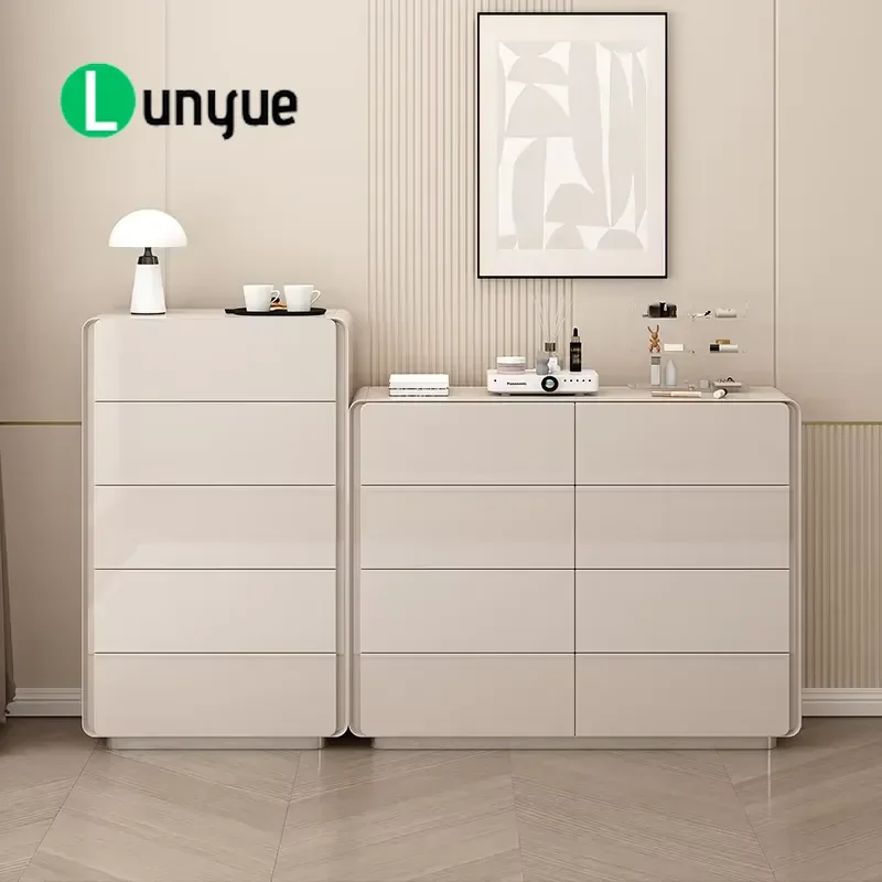 Modern Farmhouse Style 5 Drawer Locker Cabinet High End Living Room Storage Furniture Customizable Colors Wholesale
