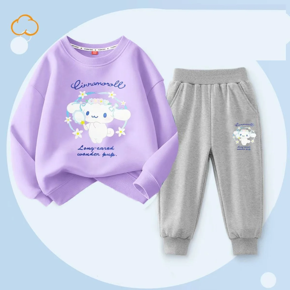 Autumn Kid Clothes Set Children Girl Cartoon Printed Sweatshirts Pullover Top And Pants Suit Baby Girls Long Sleeve Tracksuit