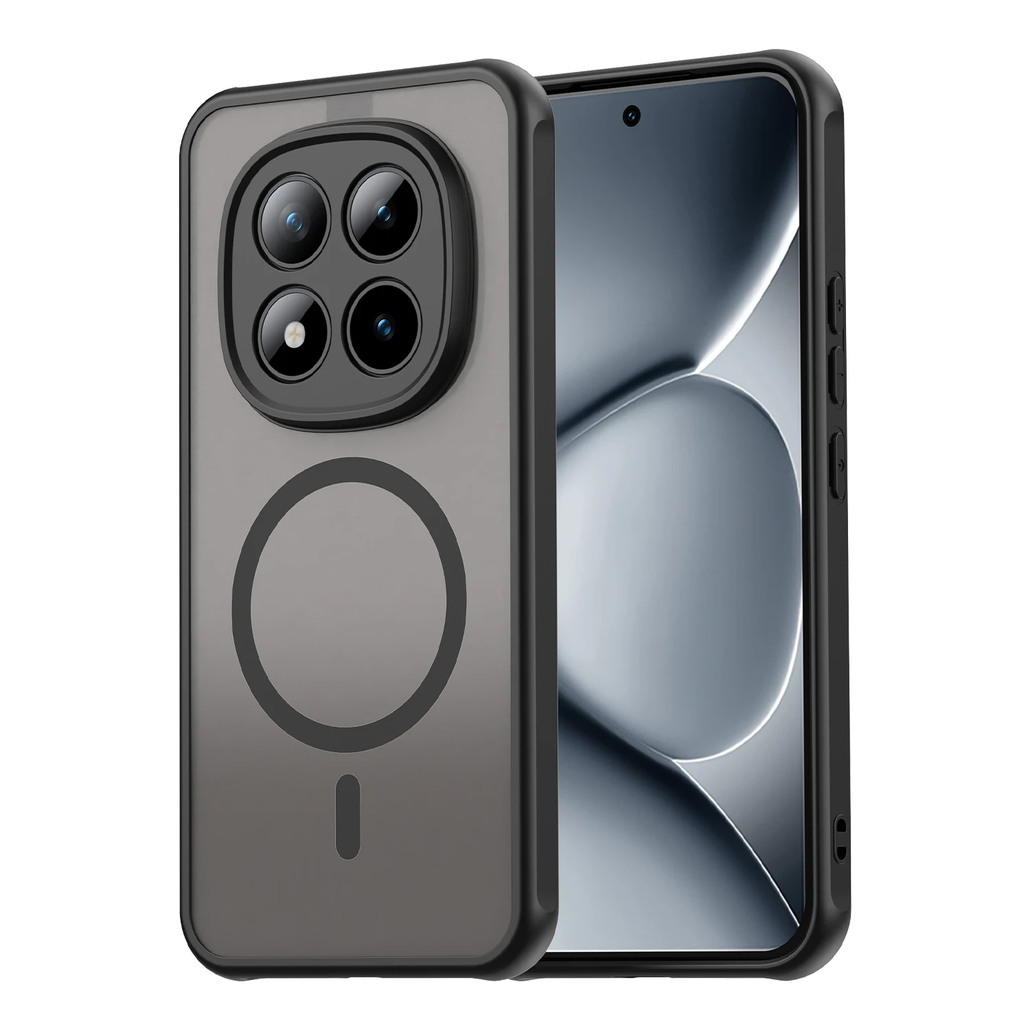 Capa Magnética Translúcida Fosca para Redmi Note 15 Pro Plus / Note 15 Pro 5G 4G para Carregador Sem Fio Magsafe, Capa à Prova de Choque