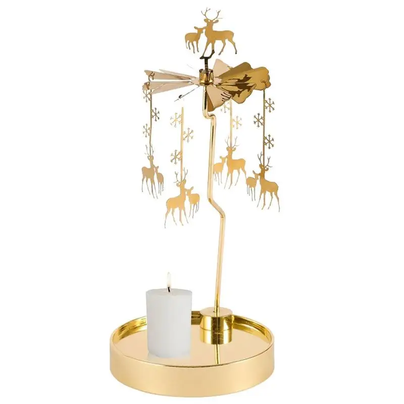 

Spinning Candle Holder Candle Carousel For Hold Candles Tea Lights Candle Holder Drive The Fan To Rotate For House Dinner