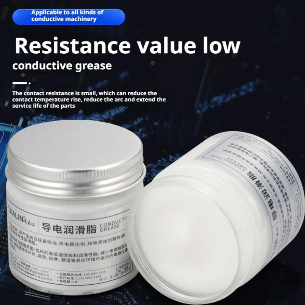 Electric Contact Grease 100g Conductive Paste Electronics Spark Plug Compound Grease Waterproof Heat Resistant Dielectric Grease