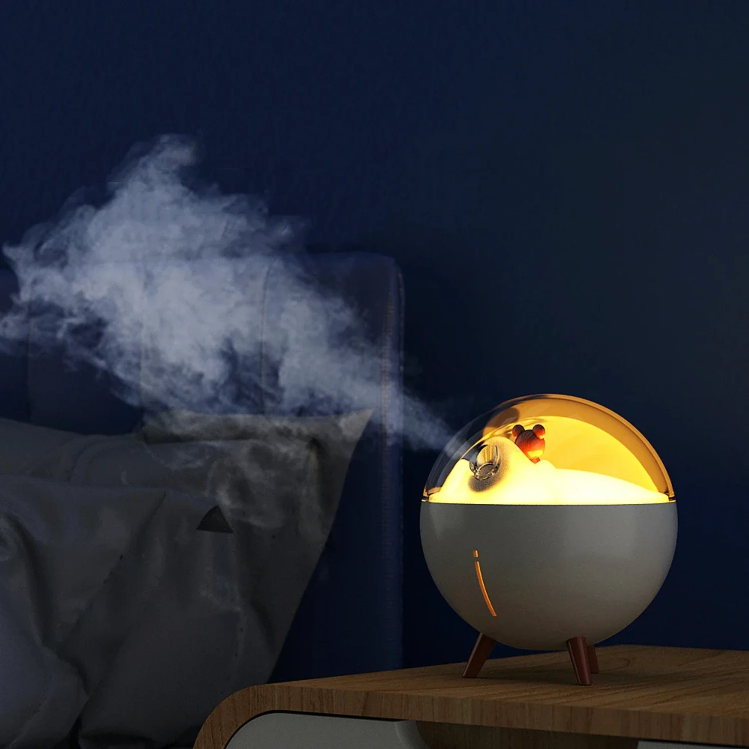 0ml Ultrasonic Air Humidifier with Quiet and Modern Design, LED Lamp, and 260ml Capacity - Perfect for Bedroom, Office, and Home
