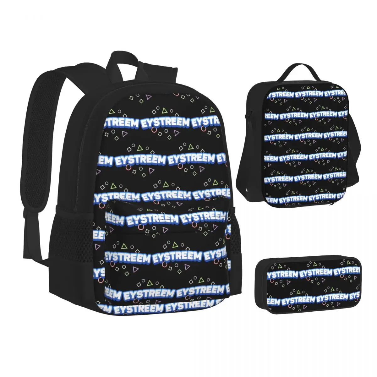 Eystreem Backpacks Students Bookbag School Bags Kids Rucksack Lunch Bag Pen Bag Three-Piece Set