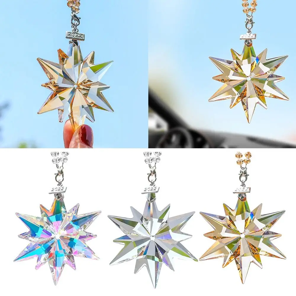 Charms Best Gift Home Rearview Mirror Hanging Ornaments Car Pendant Crystal Snowflake Pendant Auto Interior Accessories