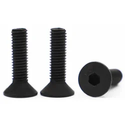 M2 M2.5 M3 M4 M5 M6 M8 M10 M12 Black Grade 10.9 Steel DIN7991 Hexagon Hex Socket Head Flat Countersunk Allen Bolt Screw