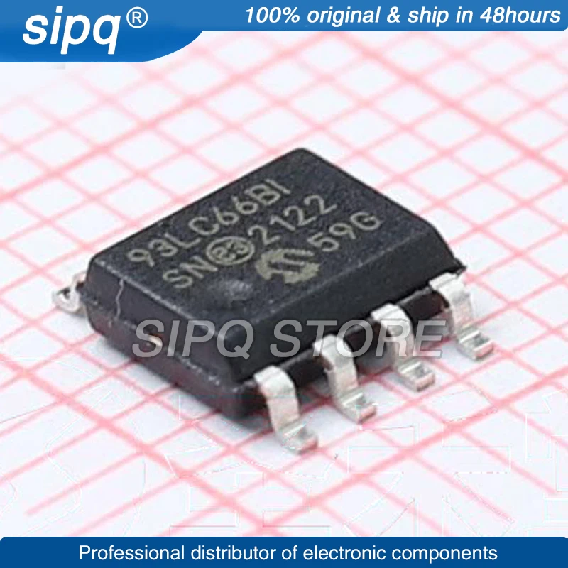 10PCS/LOT 93LC66BT-I/SN 93LC66BT 4KBIT SPI SOP-8 EEPROM Brand New and Original In Stock Authentic Product