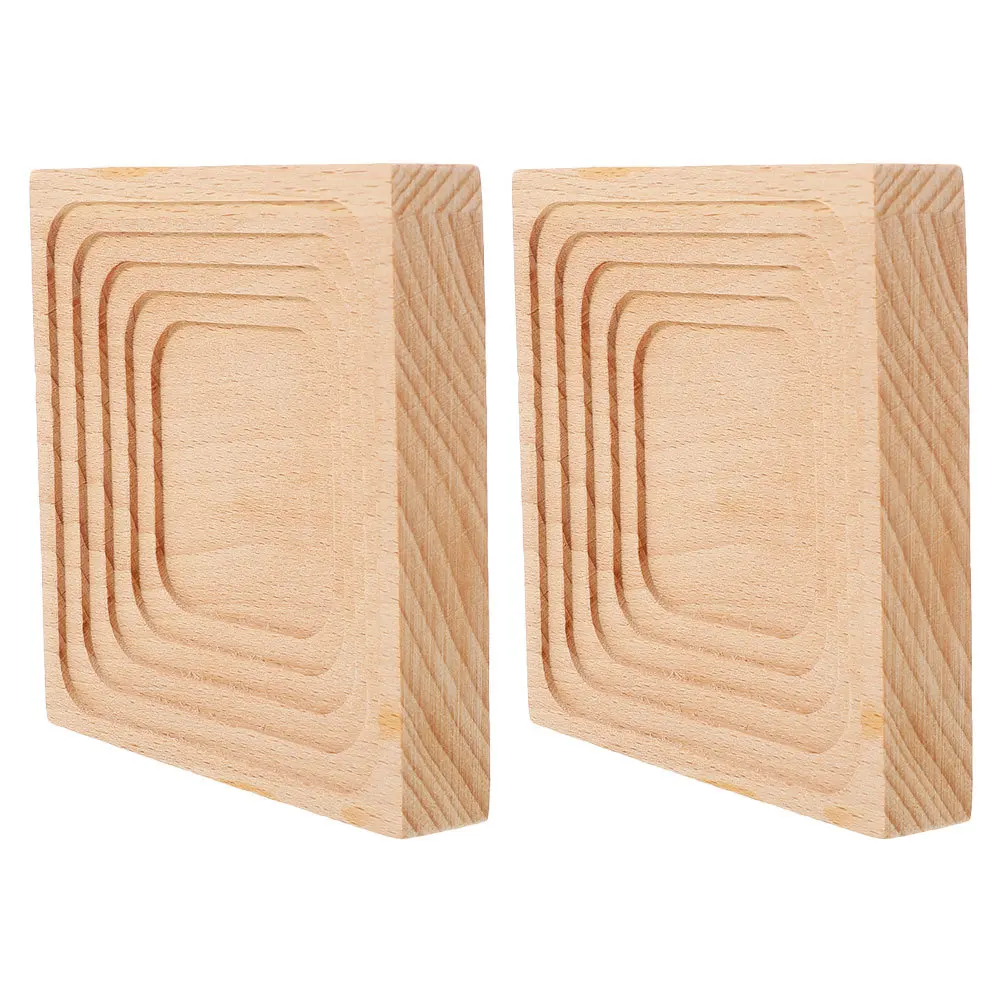 

2Pcs Rectangular Wood Serving Tray Smoothly Polished Handcrafted for Food Appetizers Dry Fruits Kitchen Use Serving Plate