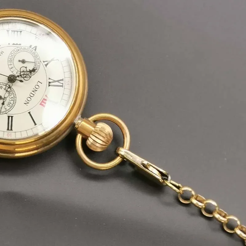 Antike london 1856 s 5 Hand kleines Zifferblatt mechanische Taschenuhr römische Nummer offenes Gesicht fob Uhr Geschenk uhr