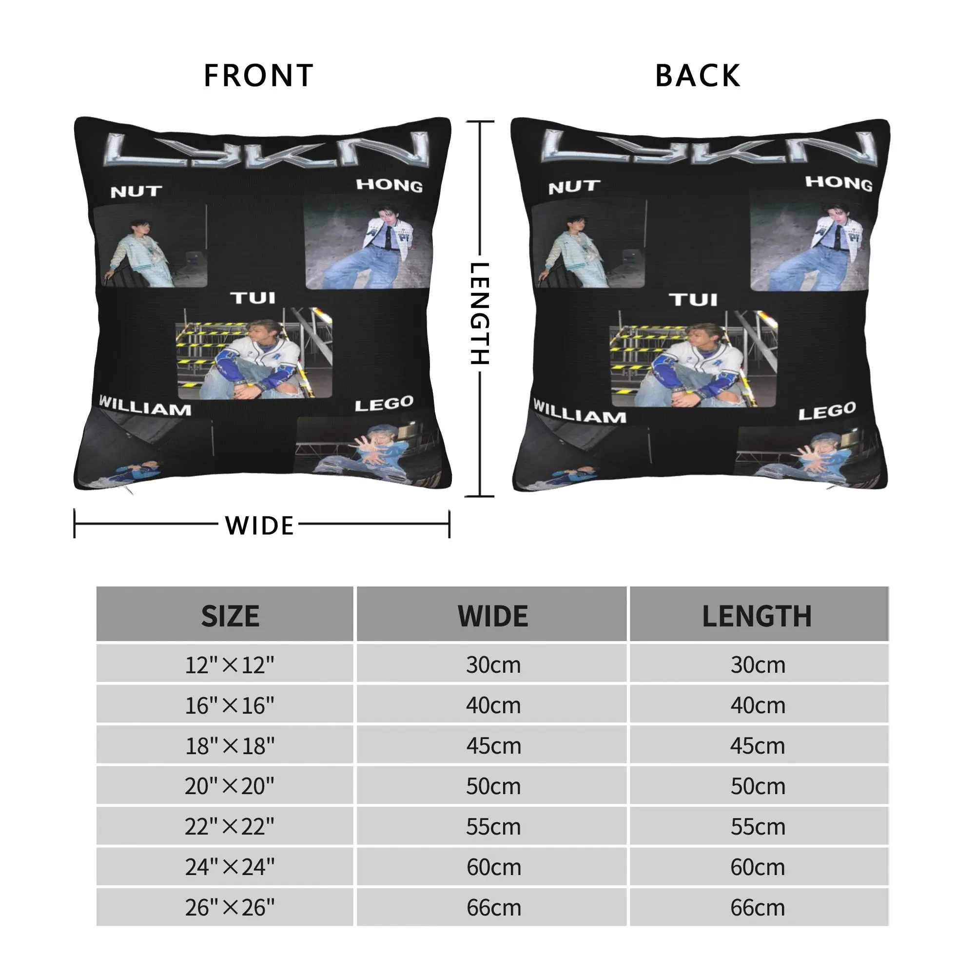 LYKN William Nut Hong Tui Pillow Case  Graphic Pillow Cover Morden Cushion Cover For Couch Sofa Bedroom