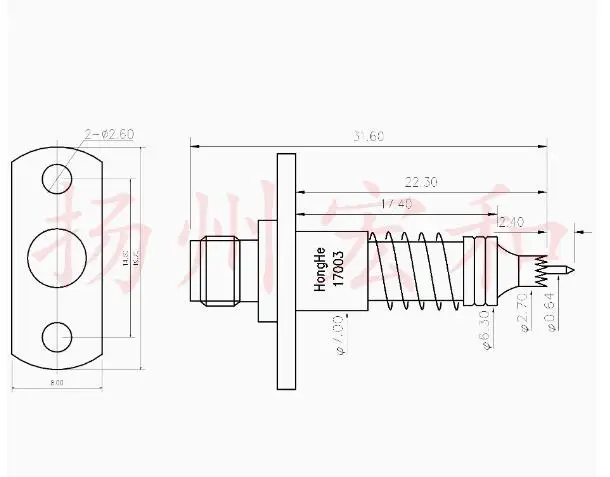 17003 2.7 Sawtooth High Frequency Test Head RF Probe 2.7 RF Mobile Phone RF Toothed Router Test