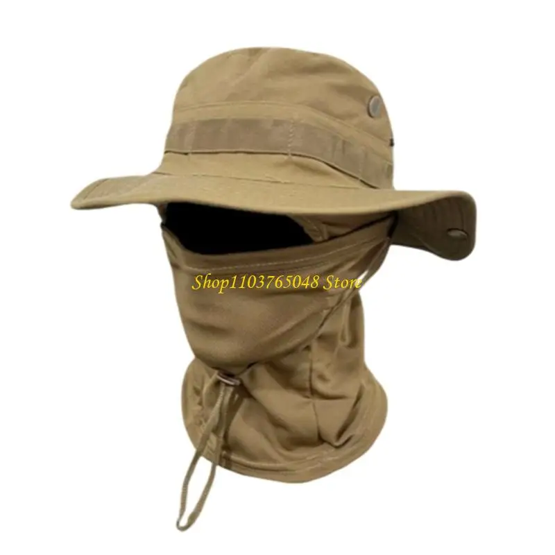 

R53E Breathable Cotton Polyester Blend Hat Scarf Mask For Summer Adventure And Sun Protections