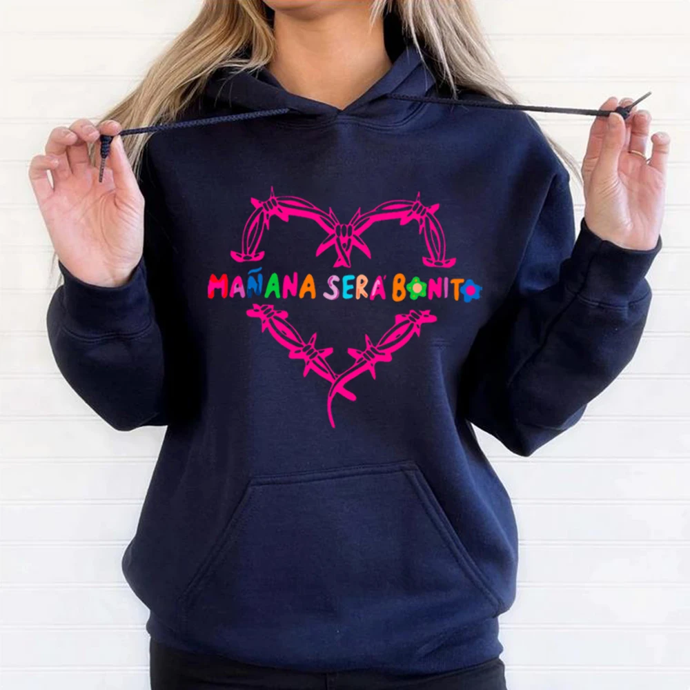 Karol G Mana Sera Bonito with Hearth Hoodie Trendy Retro Music Sweatshirt Manana Sera Bonito Shirt Cute Karol G Hoodie