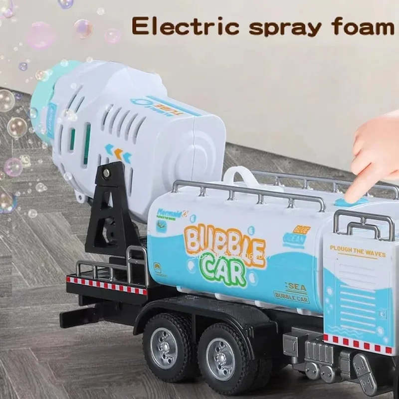 G1 Scale Electric Bubble Car Model Toys Diecast Pull Back Doors Opened Urban Engineering Vehicle Models for Birthday Presents