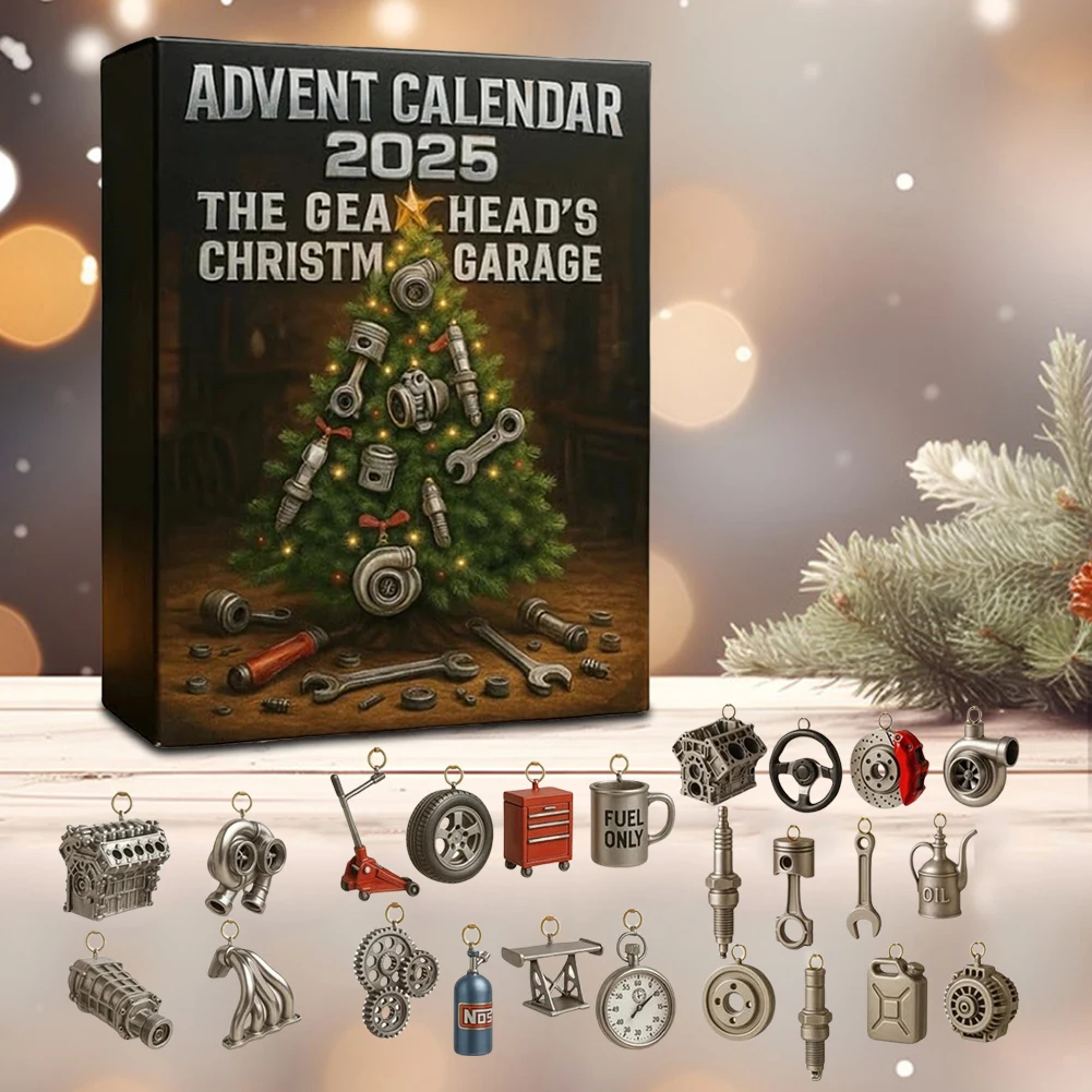 

Адвент-календарь на 2025 год, случайная коробка, 24-дневная загадочная коробка, автозапчасти, инструмент, коробка обратного отсчета на Хэллоуин, подарки для любителей автомобилей