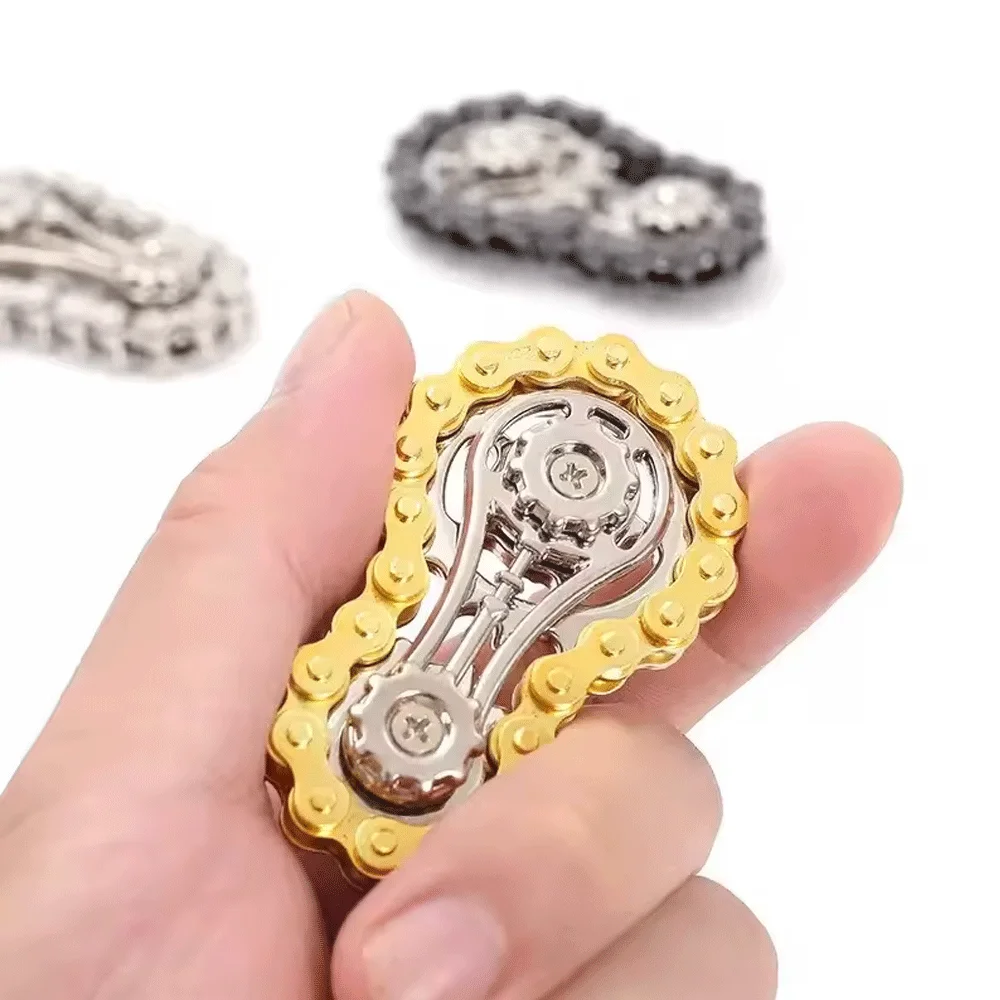 Fidget Spinner in metallo Giocattolo da scrivania per ufficio Ingranaggi antistress Spinner a mano per adulti Decorazione da scrivania Decorazioni per la casa Allevia lo stress rilassarsi