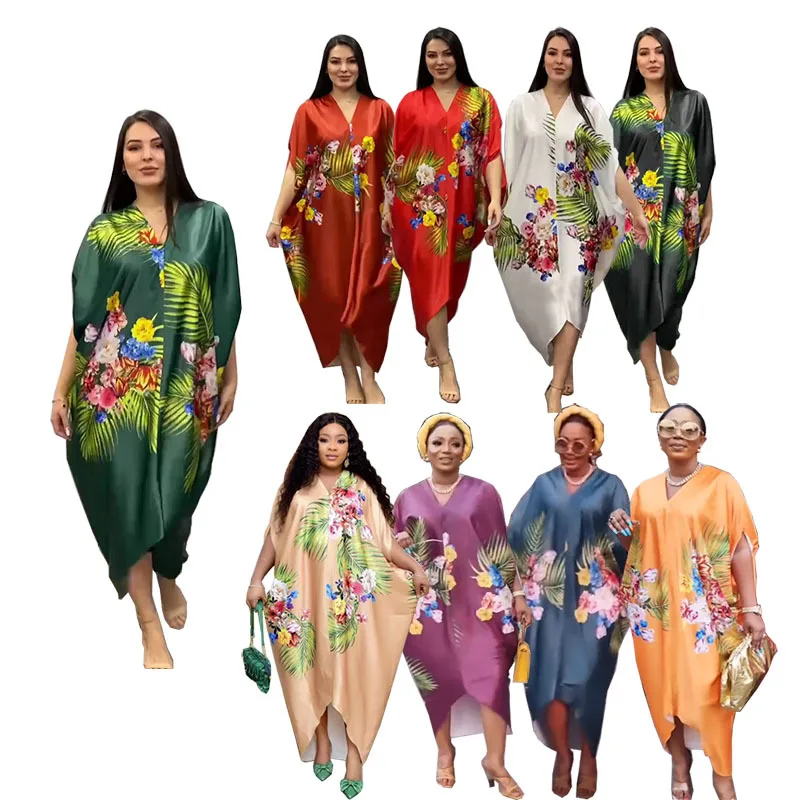 

2023 New Summer African Dress Clothing Tie Dyeing Printing Dress For Women African Clothes Dashiki Vestidos Robe Türkiye Dress