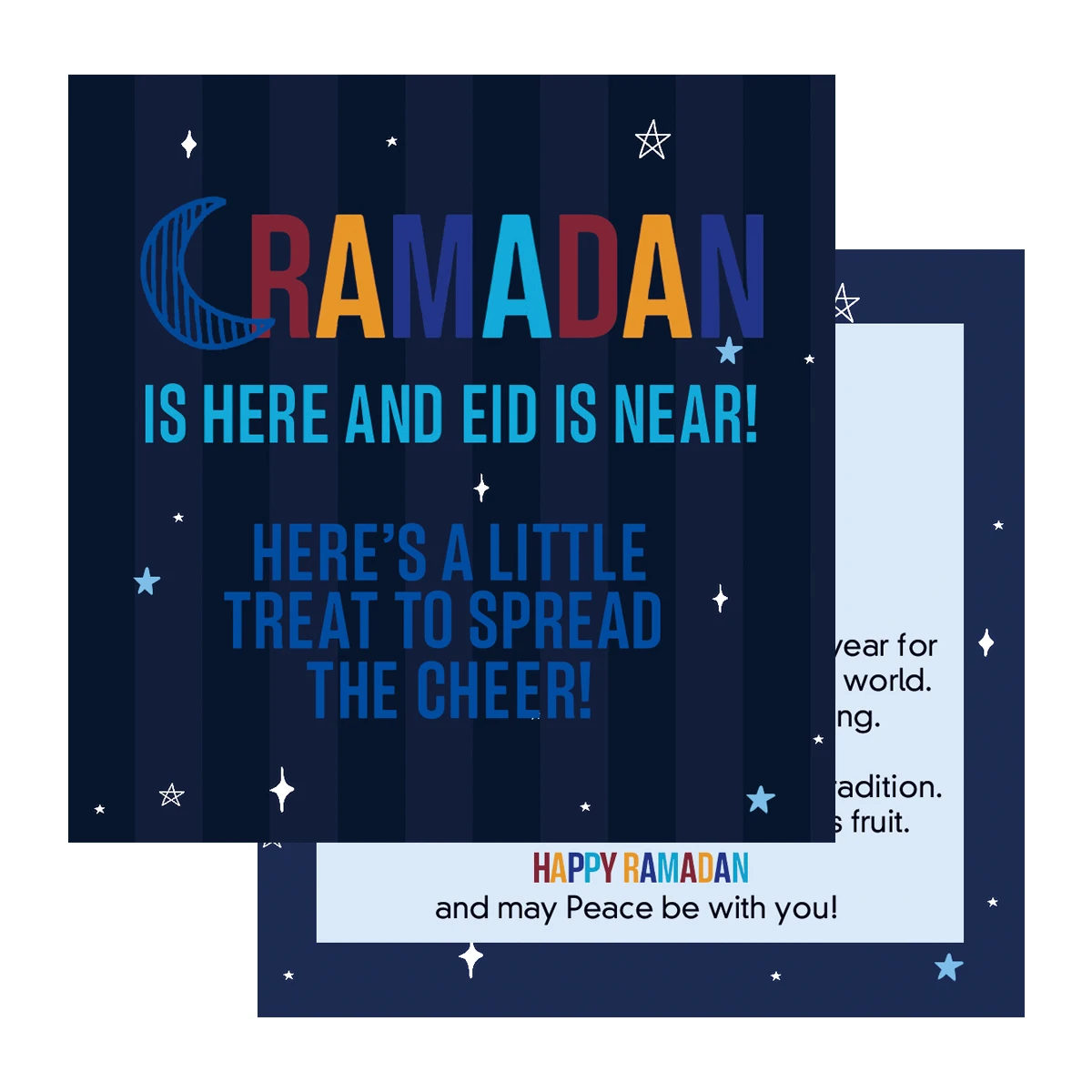 20 Stück Eid Mubarak-Grußkarten, kleine Notizkarten für muslimische islamische Ramadan-Feier, doppelseitiges Muster Eid Al-Fitr-Geschenke