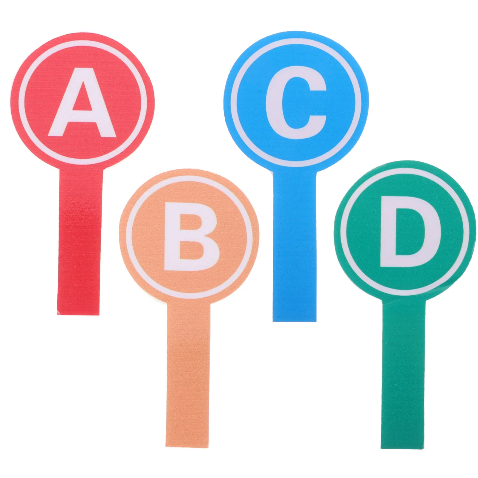 

4pcs Erasable Rating Cards Reusable Auction Scoreboard Voting Paddles Teaching Equipment Team Tool Foam Material Bold Letters