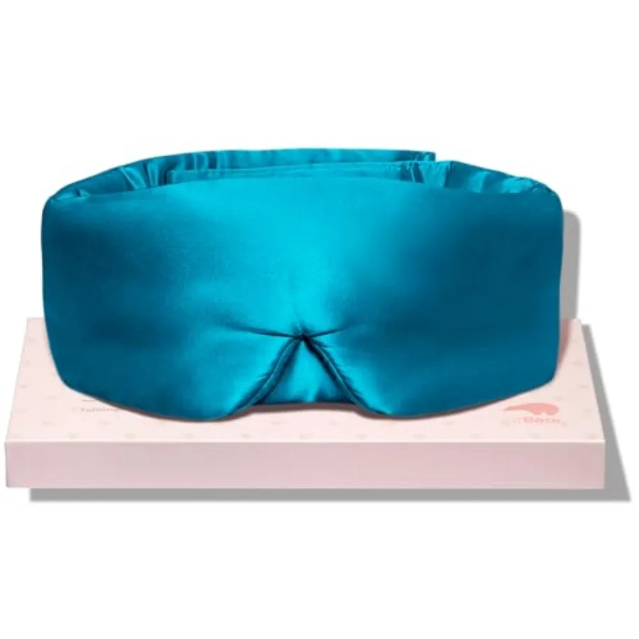 

Silk Sleep Mask for Side Sleeper, Eye Mask Sleeping for Women Men 100% 22 Momme Pure Mulberry Silk, Face-Hugging Padded Eye Cov