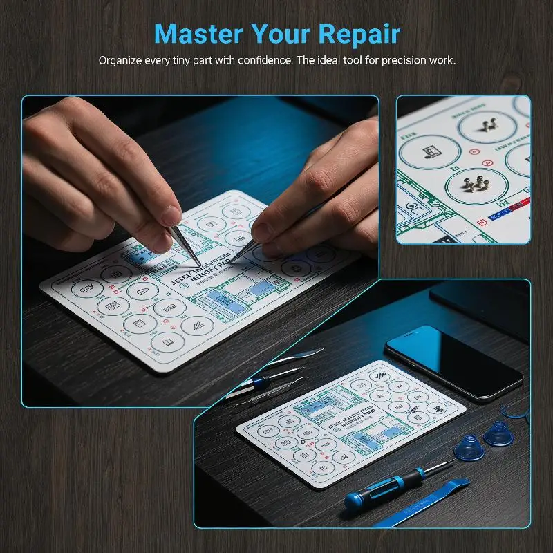 Magnetic Screw Memory Pad With Precise Positioning Soft Magnetic Surface Perfect For Mobile Phone Repair Jobs