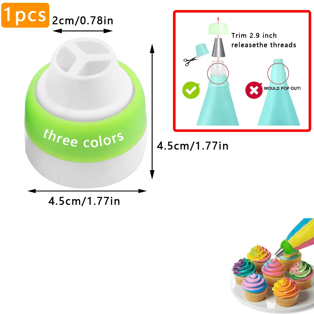 BCMJHWT Large Size Close Star Piping Nozzle Cream Icing Tips Cake Fondant Baking Tool Cupcake Decoration Coupler Convert