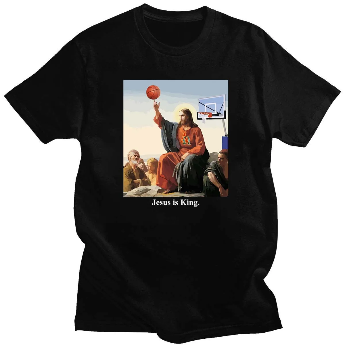 Funny Jesus Play Basketball T-shirt Christian Faith Tee Women Men Religion Tops Religious Easter Roupas Ropa Hombre Masculinas