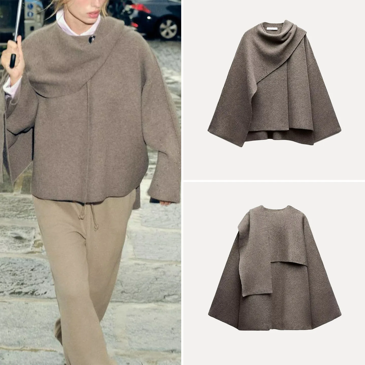 

Повседневное пальто-плащ с круглым вырезом Ne Long Sve, женская верхняя одежда Z, подставка, осеннее новое поступление 2025г