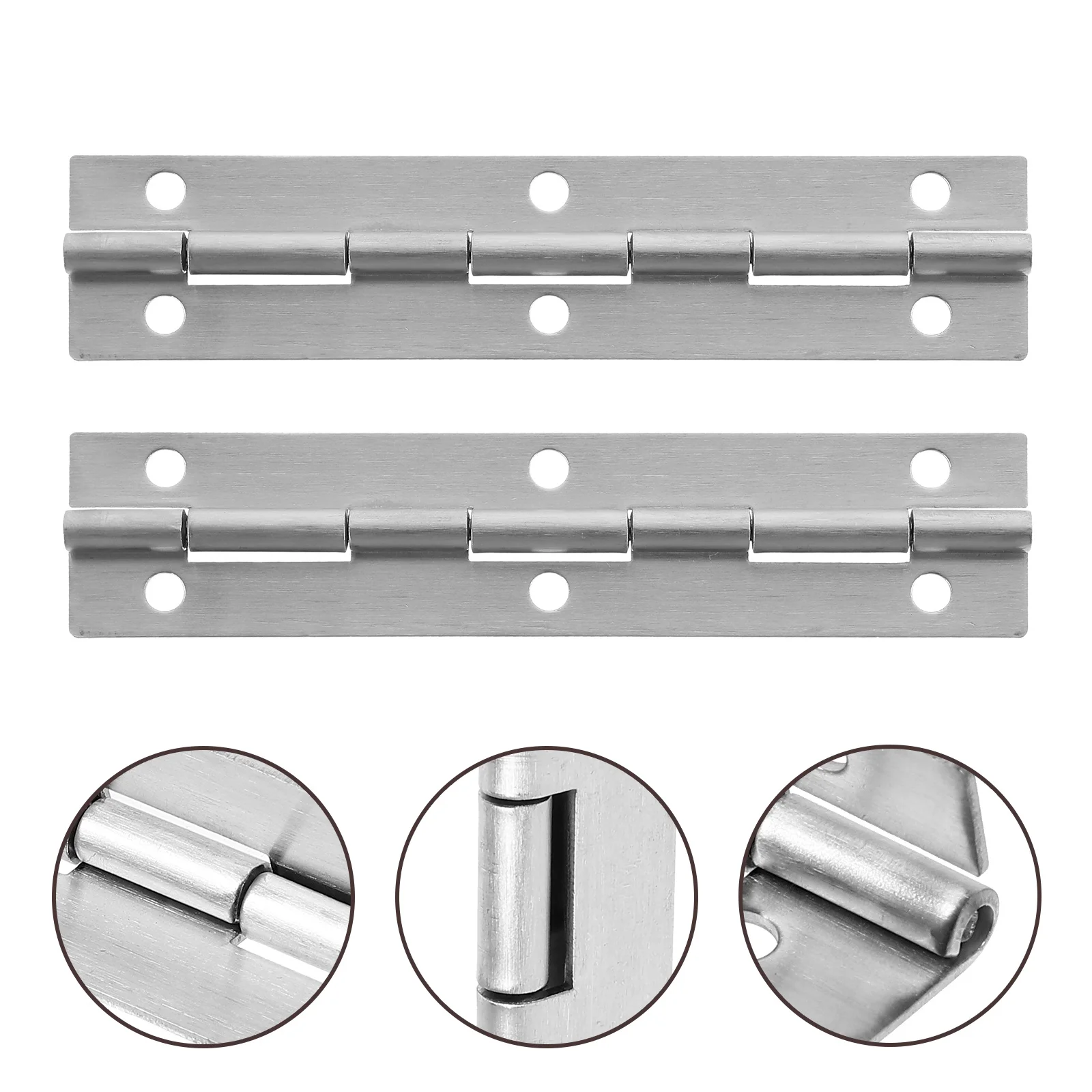 

2Pcs Stainless Steel Piano Hinges Heavy Duty Long Continuous Hinges for Cabinet Doors Toolboxes Wooden Boxes Smooth Pivot