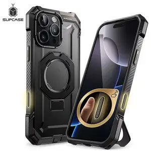 Bilashmart SUPCASE iPhone 16 Pro Max Case with Camera Control Capture Button UB Grip Heavy Duty Rugged Magnetic Phone Case with Stand