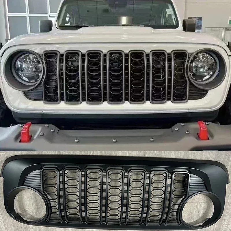 

New Design 2024 Auto Parts ABS Material Black Front Grille Assembly For Wrangler Jk 2007-2017