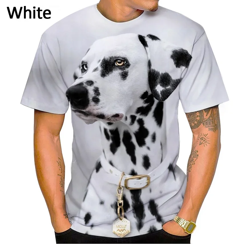 Dalmata Unisex 3D Printed T-shirt with Fashionable Dog Print, Suitable for Both Men and Women