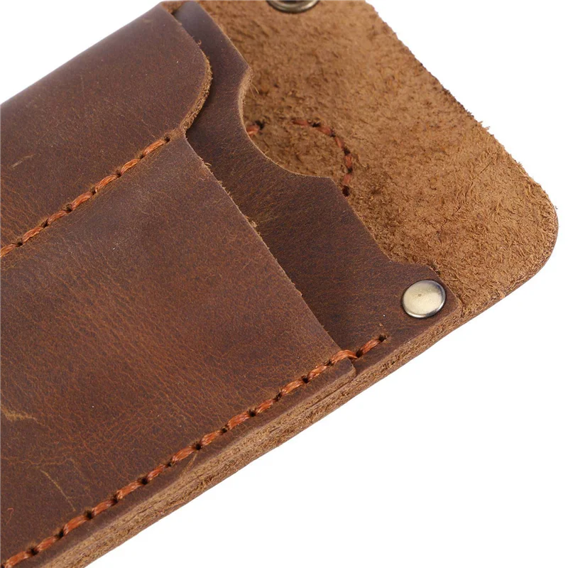 GROCE-3X Handmade EDC Organizer Leather Sheath/ Organizer Slip Pouch Case For Flashlight/Multi-Tool/Knife/Pen