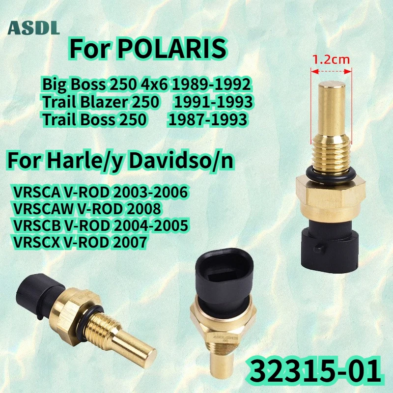 32315-01 Water Temperature Sensor Temp Switch For POLARIS Big Boss 250 Trail Blazer Trail Boss For Harle/y Davidso/n VRSCA V-ROD
